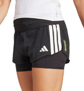 Adizero Gel Pocket 2 In 1 Womens Running Shorts - Black